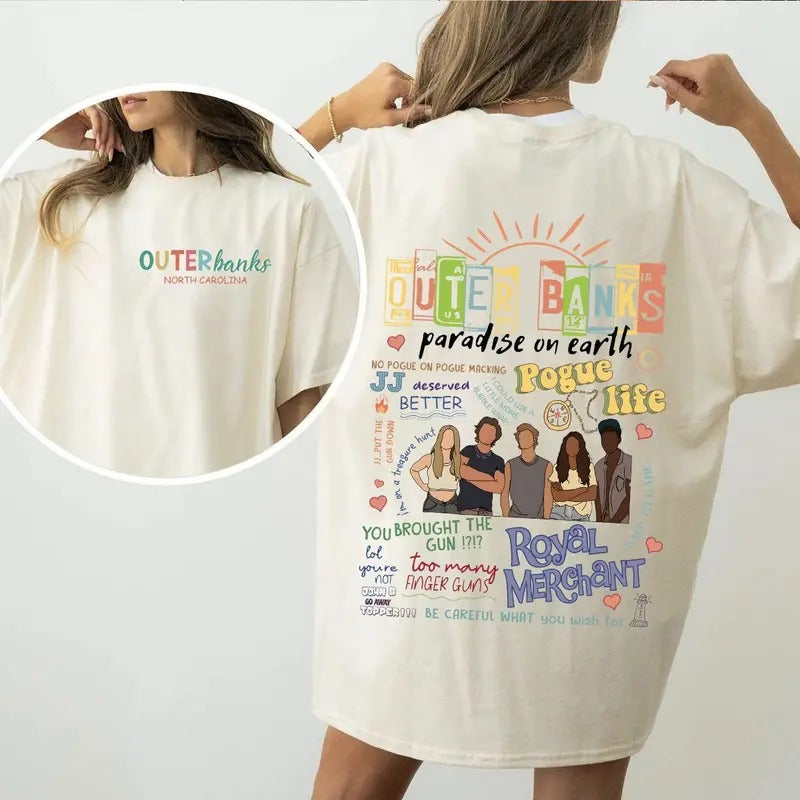 [2-Sided] Outer Banks Stickers Collection T-Shirts, Hoodie, Sweatshirt | WearSparks.com