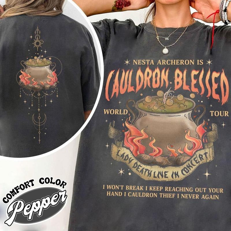 2 Sided Nesta Archeron T-shirt, Cauldron Blessed Shirt,Nesta Archeron Cauldron Blessed,Nesta Archeron Gifts, Acosf...