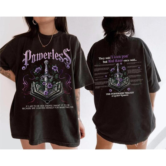 2 Sided Powerless Tee, Vicious Little Thing Powerless Shirt, Kai Azer Shirt, Paedyn Gray, Lauren Roberts, Booktok Merch,...