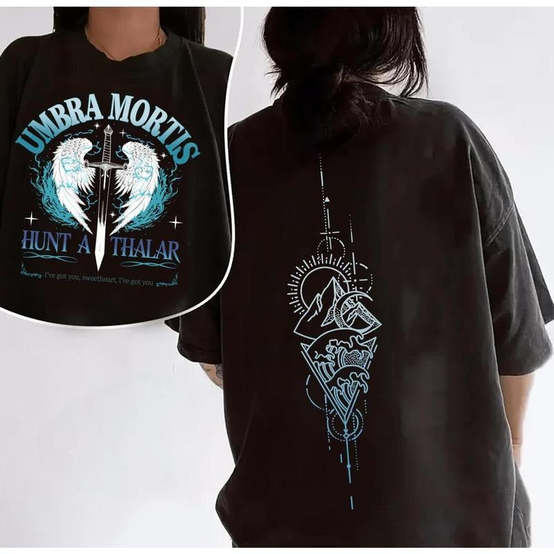 2 Sided, Crescent City Fan Shirt, Umbra Mortis T-Shirt, Orion Hunt Athalar, SJM Bookish Fan Merch, Bryce Quinlan, Bookish...