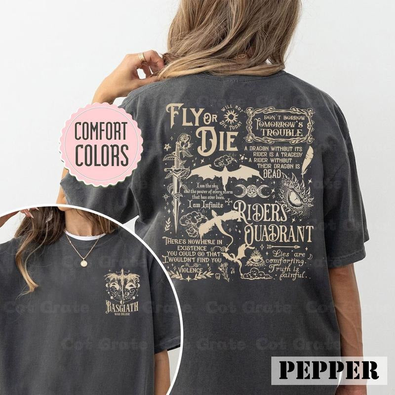 2 Slide Design, Basgiath War College Fourth Wing T-Shirt - Wing Leader Tee, Readers Are Leaders T-Shirt, Iron Flame...