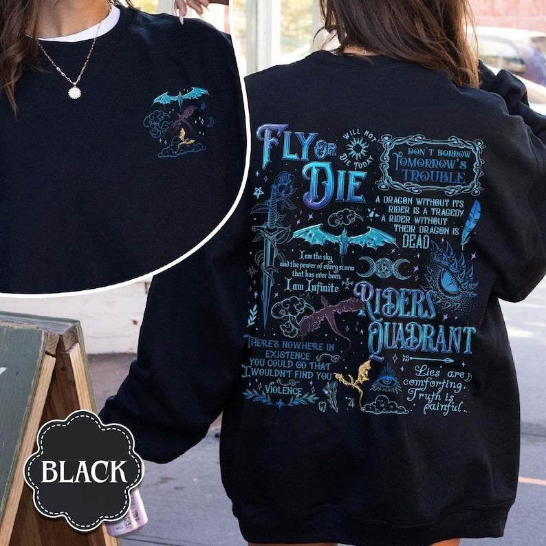 2 Slide Design, Fourth Wing Sweatshirt, Dragon Rider Shirt, Basgiath War College Shirt, Violet Sorrengail Shirts, Violent...