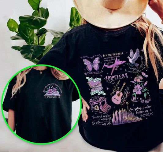2 Slide Design, Lily Bloom's Floral Shop Shirt, It Ends With Us Shirt, Colleen Hoover Shirt, Bookish Merch, Gift For Her...