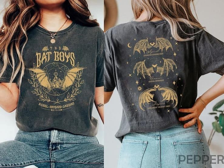 2 Slide Design, The Bat Boys T-Shirt, Acotar Merch Shirt, The Night Court Illyrians Shirt, A Court of Thorns and Roses...