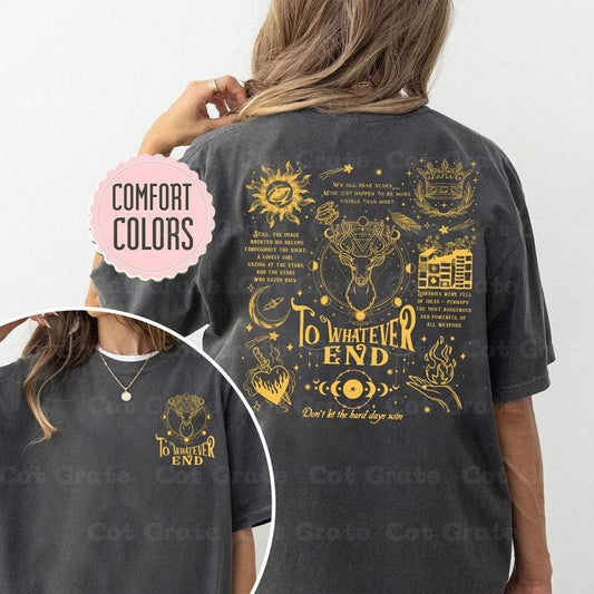 2 Slide Design, Throne Of Glass Fan  T-shirt - ACOTAR Bookish Apparel - SJM Merch - Aelin Quote Tee - Sarah J Maas...