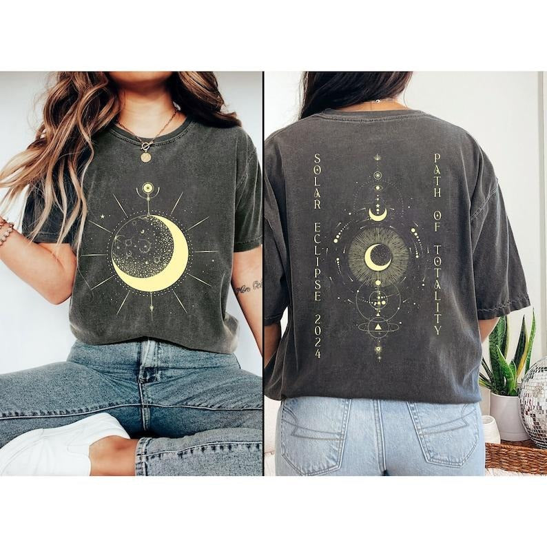 2 Slide Design, Total Solar Eclipse 2024 T-Shirt,  April 8th 2024 Shirt, Celestial T-Shirt, Gift for Eclipse Lover...