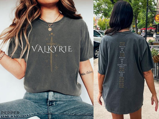 2 Slide Design, Valkyrie Shirt A Court Of Thorns And Roses ACOTAR Shirt ACOTAR Merch Sarah J Maas ACOTAR Rhysand Booktok...