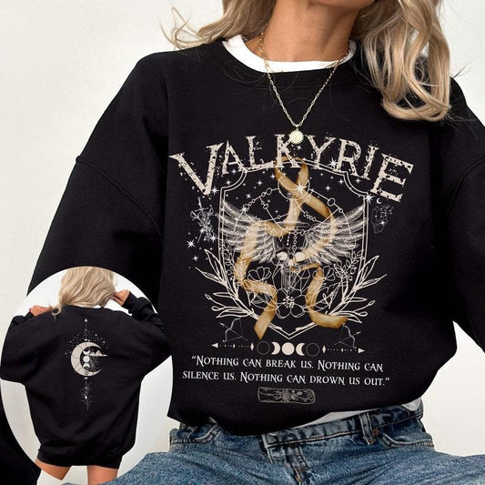 2 Slide Design, Valkyrie Sweater, ACOTAR Tee, Nesta Archeron, Velaris Sweatshirt, Sarah J Maas Merch, Valkyrie Sh Hoodie