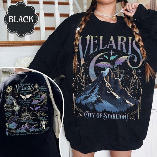 2 Slide Design, Velaris City of Starlight Sweatshirt, The Night Court Shirt, Bookish Gift, Court Of Dreams, City Of...