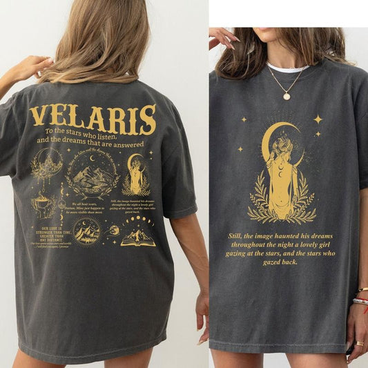 2 Slide Design, Velaris Shirt The Night Court, Velaris City of Starlight Tshirt, Acotar Crewneck Shirt, SJM Merch, ACOTAR...