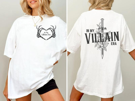 2 Slide Design, Villain Era T Shirt, In My Villain Era Tee, Dark Romance Shirt, Dark Romance Apparel, Bookish Apparel,...