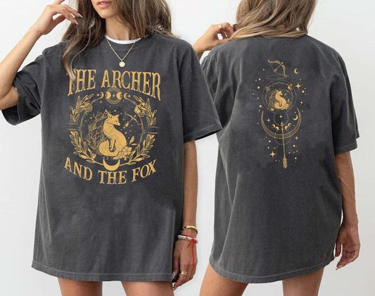 2 Slide Design, Vintage The Archer And The Fox Shirt. Ballad Of The Archer And The Fox Shirt. Bookish T-Shirt. Fantasy...