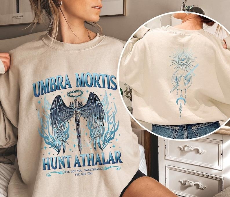 2 Slide, Crescent City Umbra Mortis Sweatshirt, Umbra Mortis Shirts, Orion Hunt Athalar T Shirt, SJM Bookish Fan Merch,...