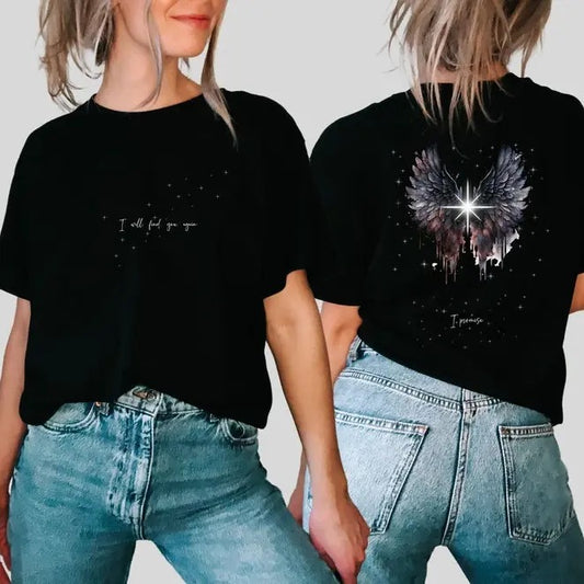 2 Slides, Hunt's Promise "I will find you again. I promise" Crescent City  Tshirt,