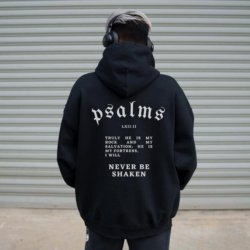 2 sides Psalms 62:2 Never Be Shaken Christian Hoodie, Bible Verse Hoodie  T-shirt, sweater and Hoodie Sweatshirt