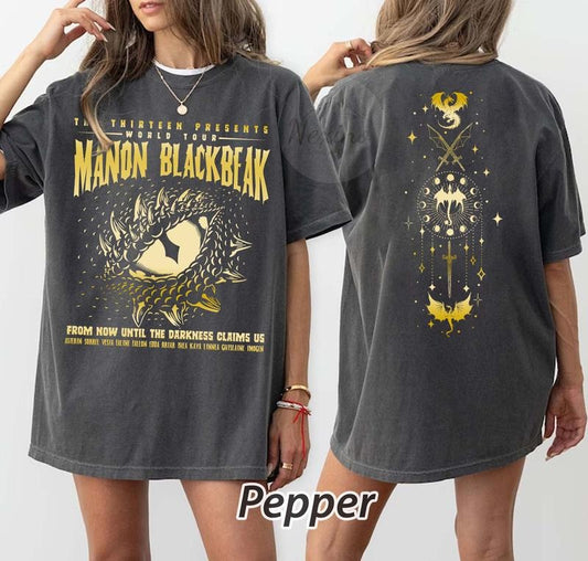 2 sildes, The Thirteen Throne Of Glass T-Shirt, From Now Until The Darkness Claims Us, Throne Of Glass SJM Merch, We Are...