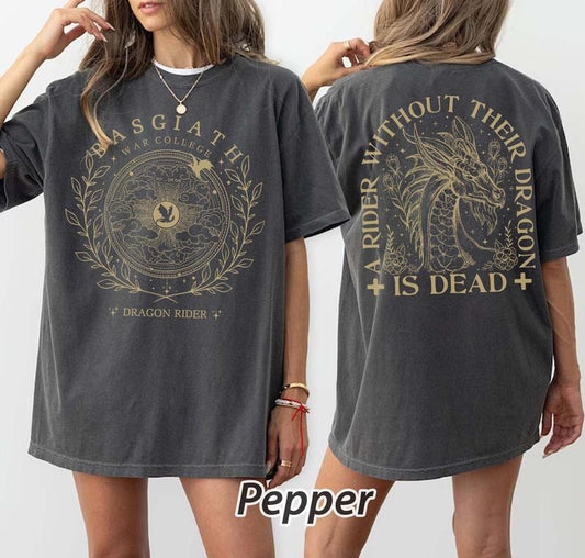 2 slide design, Basgiath War College 2 Side Patten Shirt, Fourth Wing T-shirt, Dragon Rider T-shirt, Rebecca Yoros Shirt,...