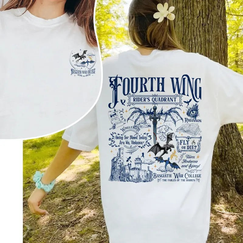 2 slides, Basgiath War College Shirt, Fourth Wing Shirt, Riders Quadrant tshirt, Dragon Rider Shirt, Violent Little Thing...