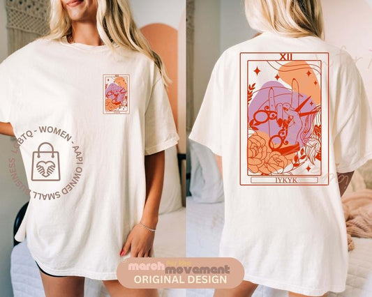 2 slides, IYKYK Lesbian Sapphic Tarot Card  Tshirt, Vintage Lesbian Tshirt, Cool Queer Shirt, March for the Movement...
