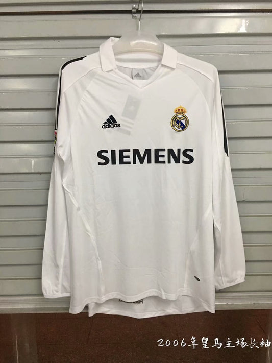 2006 real madrid long sleeve simens design