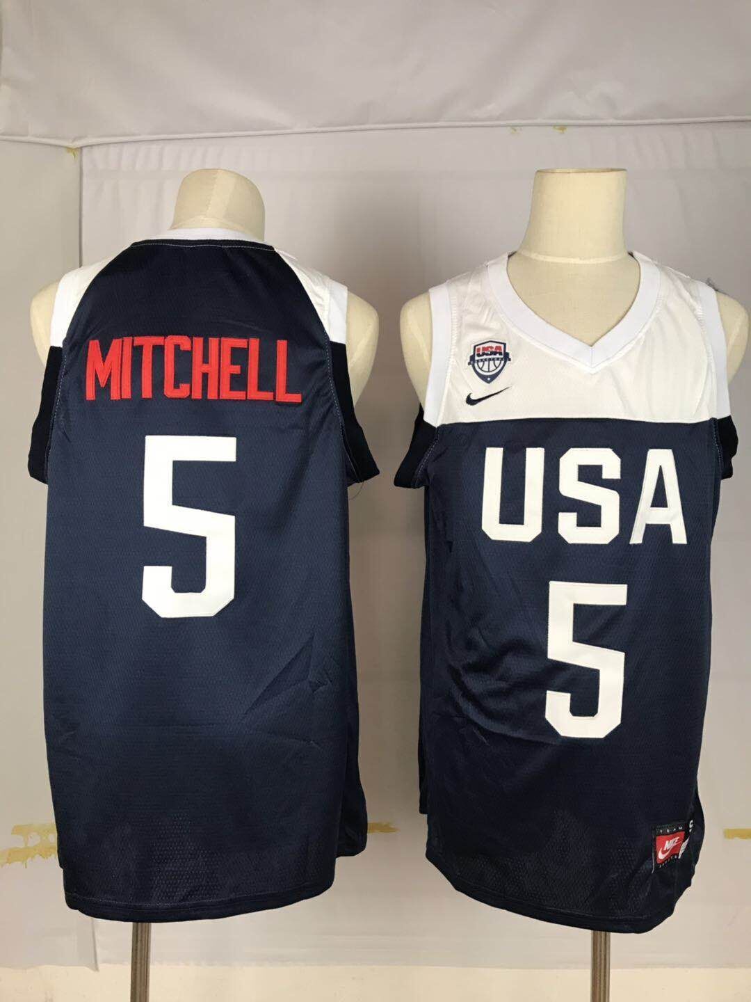 2019 World Cup USA Team Basketball # 5 Donovan Mitchell Style 2