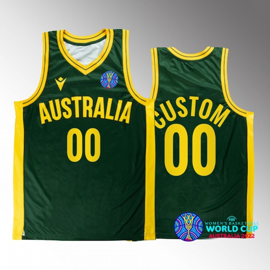2022 FIBA Basketball World Cup Australia #00 Custom Unisex Jersey Green Bronze medal