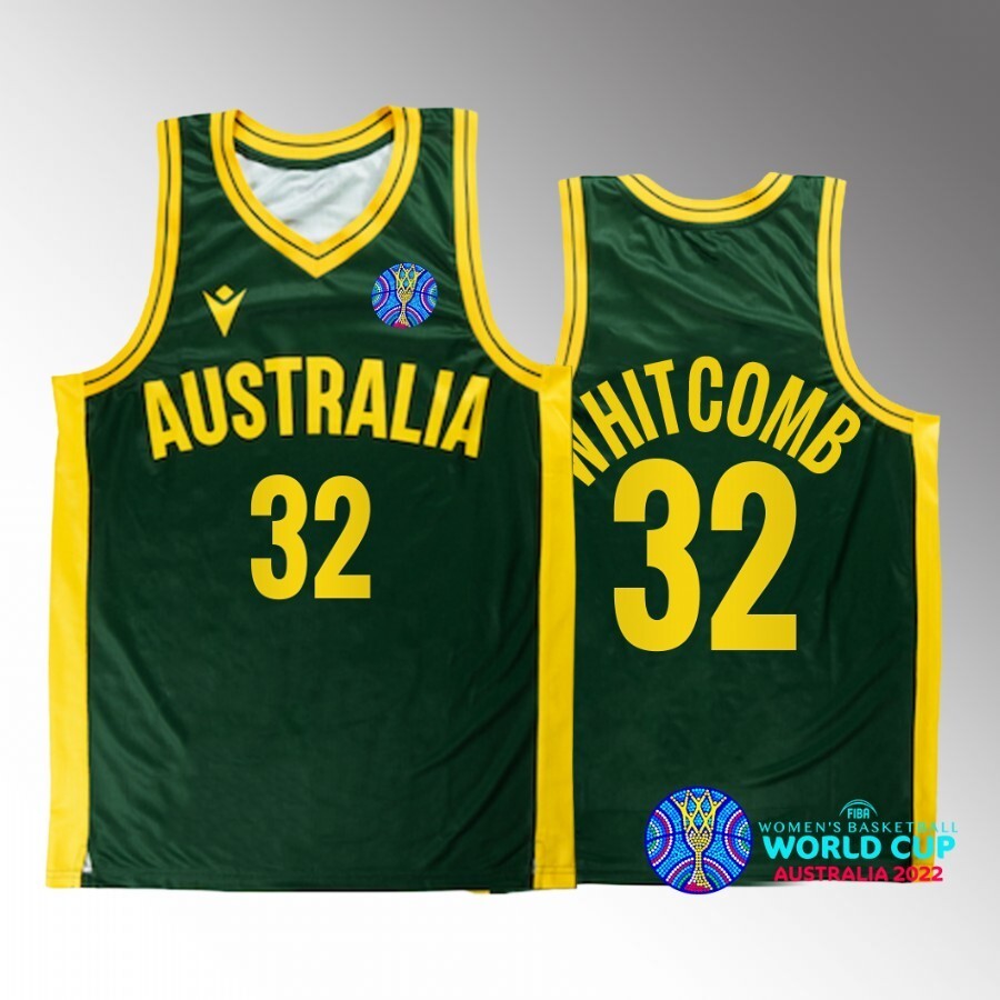 2022 FIBA Basketball World Cup Australia #32 Sami Whitcomb Unisex Jersey Green Bronze medal