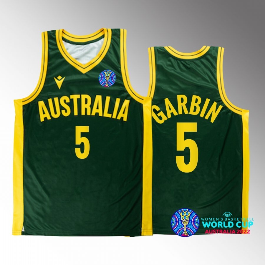 2022 FIBA Basketball World Cup Australia #5 darcee garbin Unisex Jersey Green Bronze medal