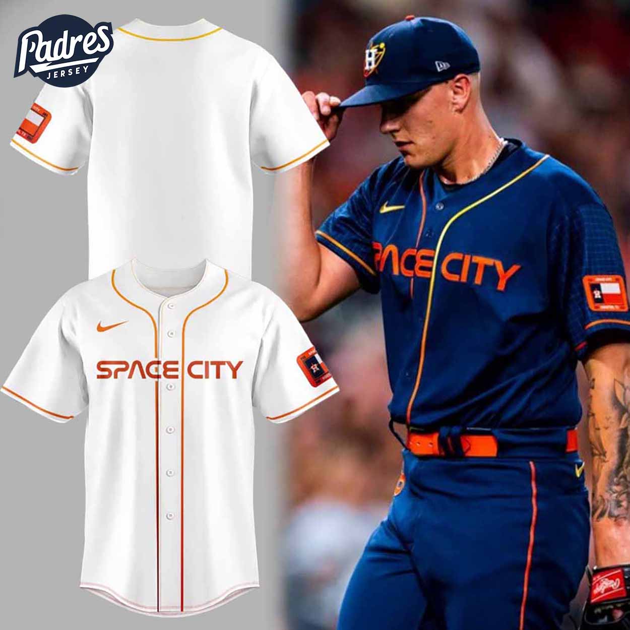 2024 Space City Houston Astros Baseball Jersey Style - Padres Jersey Oasis: Elevate Your Baseball Style Game... (Image 1)