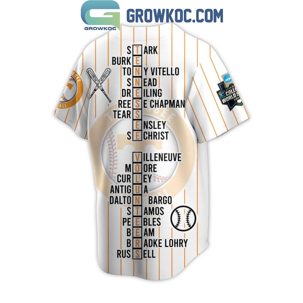 2024 Tennessee College World Series Champions Personalized Baseball Jersey
