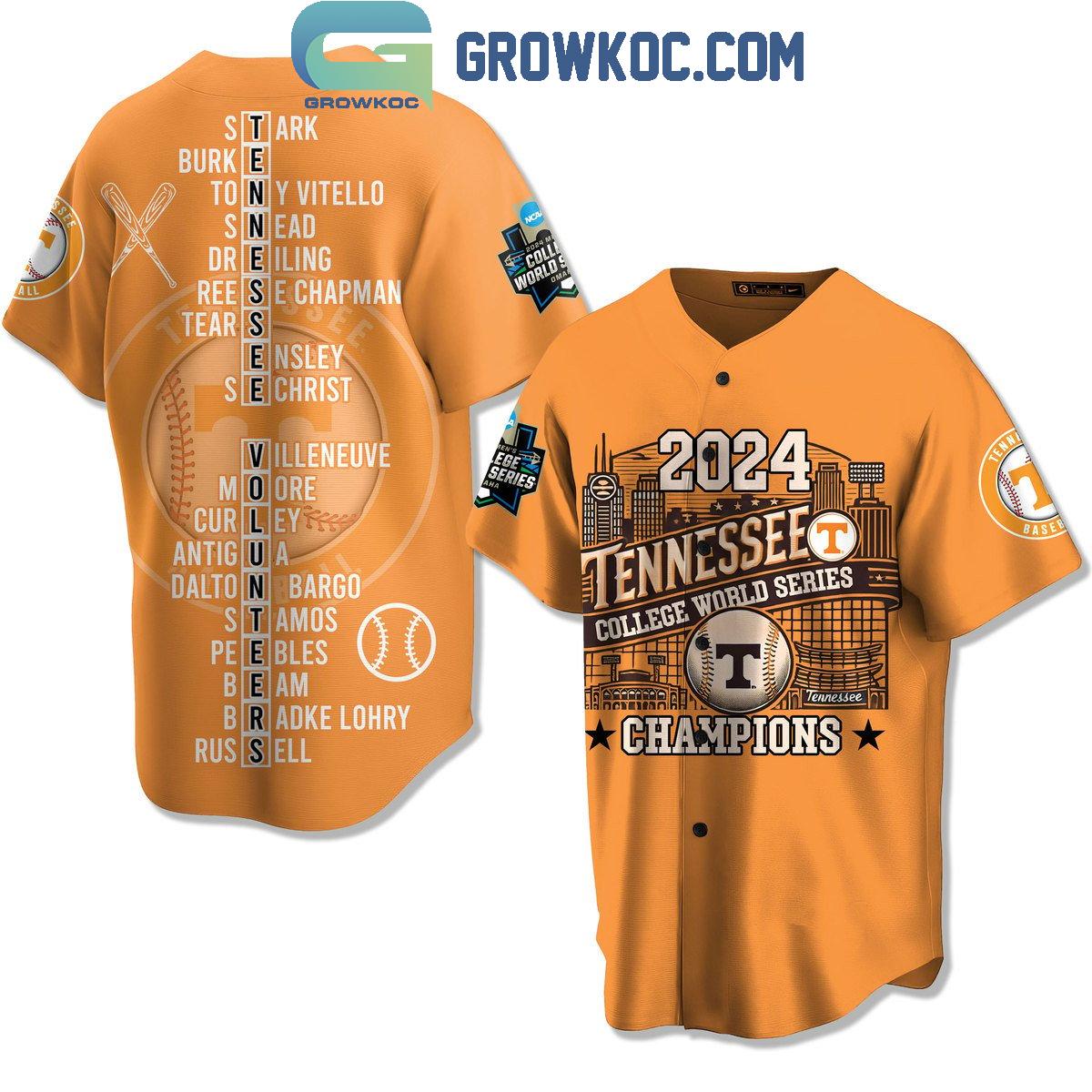 2024 Tennessee College World Series Champions Personalized Baseball Jersey