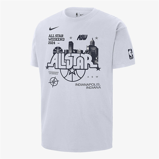 2024 All-Star Weekend White T-Shirt Style 2