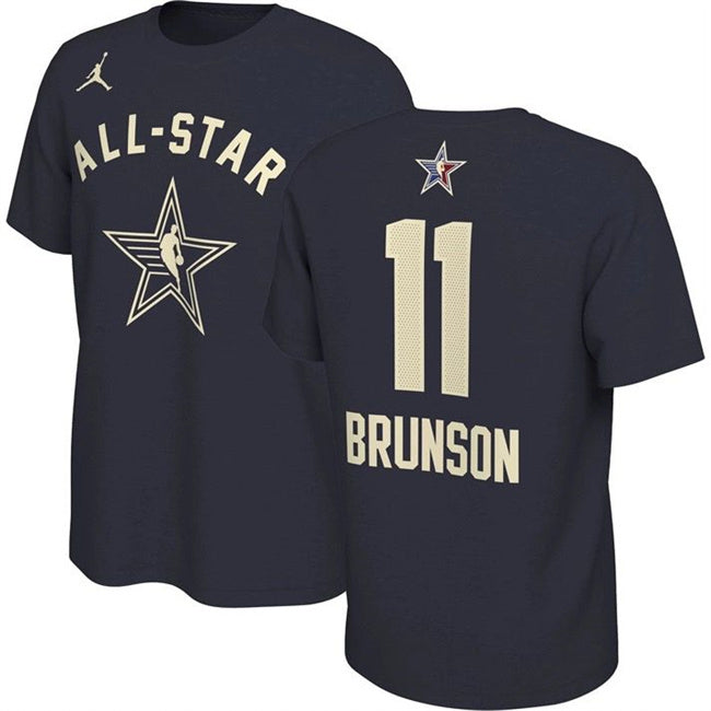 2024 All-Star #11 Jalen Brunson Navy T-Shirt Style 1