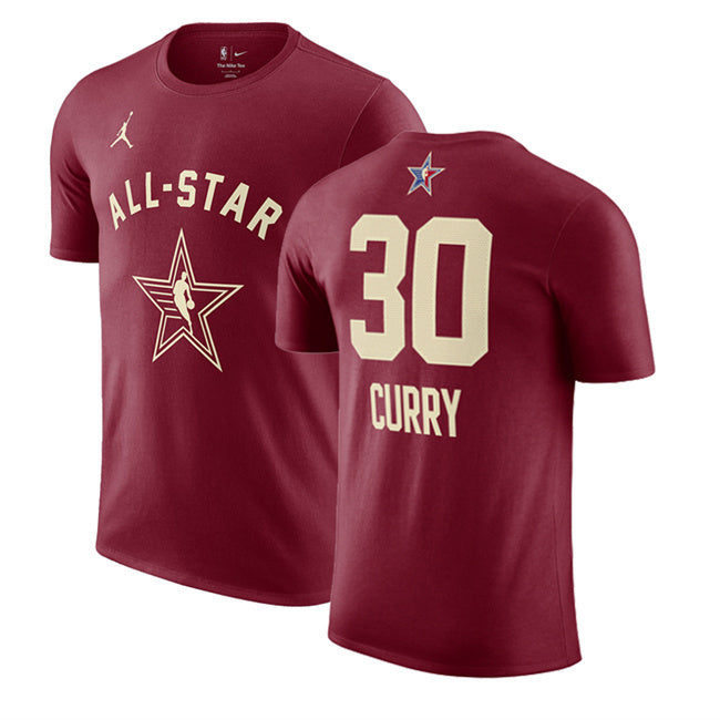2024 All-Star #30 Stephen Curry Crimson T-Shirt Style 1