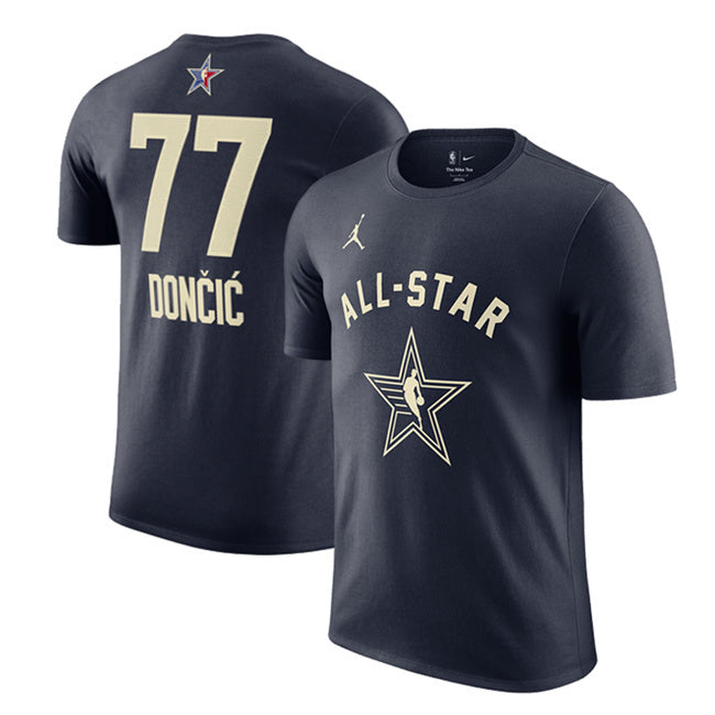2024 All-Star #77 Luka Dončić Navy T-Shirt Style 2