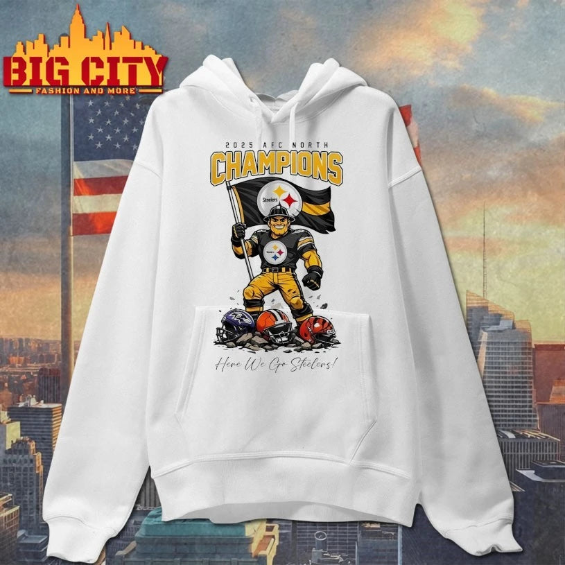 2025 AFC north Champions Here We Go Steelers shirt