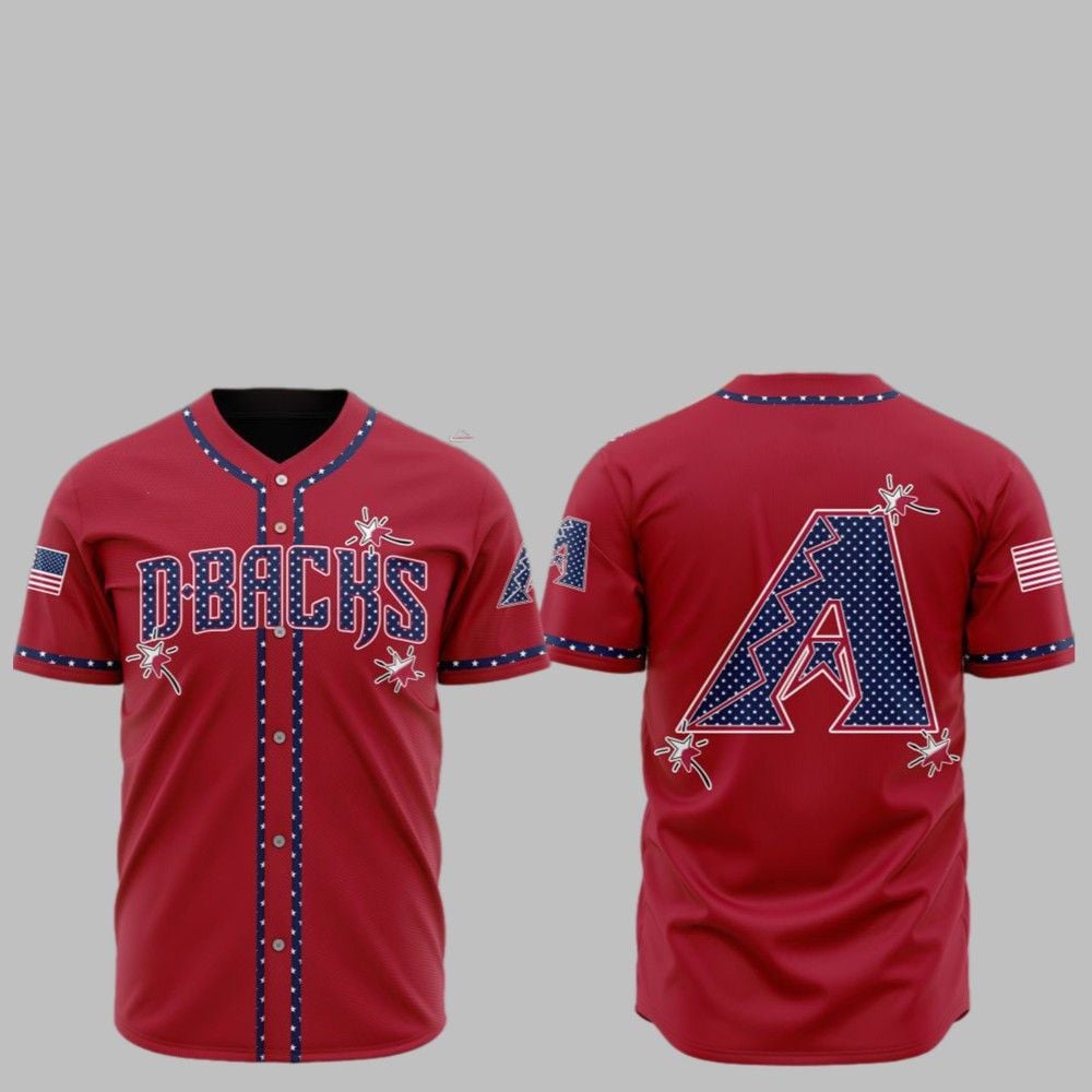 2025 Arizona Diamondbacks Happy Independence Day Baseball Jersey - Grishko.com T-Shirts, Hoodie, Sweatshirt (Image 1)