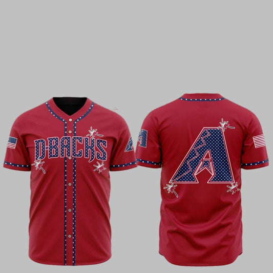 2025 Arizona Diamondbacks Happy Independence Day Baseball Jersey - Grishko.com T-Shirts, Hoodie, Sweatshirt (Image 1)