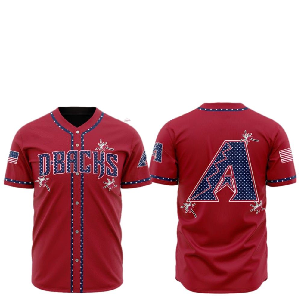2025 Arizona Diamondbacks Happy Independence Day Baseball Jersey - Grishko.com T-Shirts, Hoodie, Sweatshirt (Image 2)