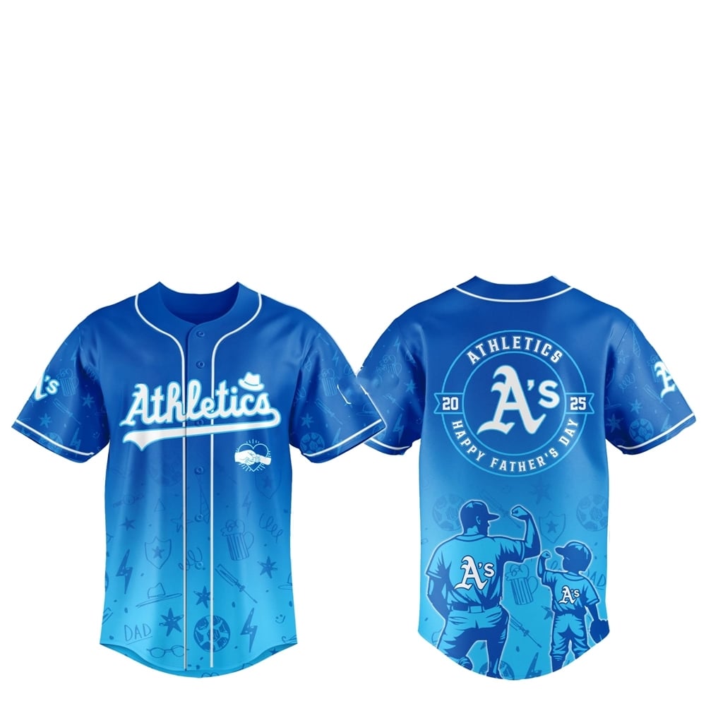 2025 Athletics Happy Father Day Baseball Jersey Combo - Grishko.com T-Shirts, Hoodie, Sweatshirt | WearSparks.com (Image 1)