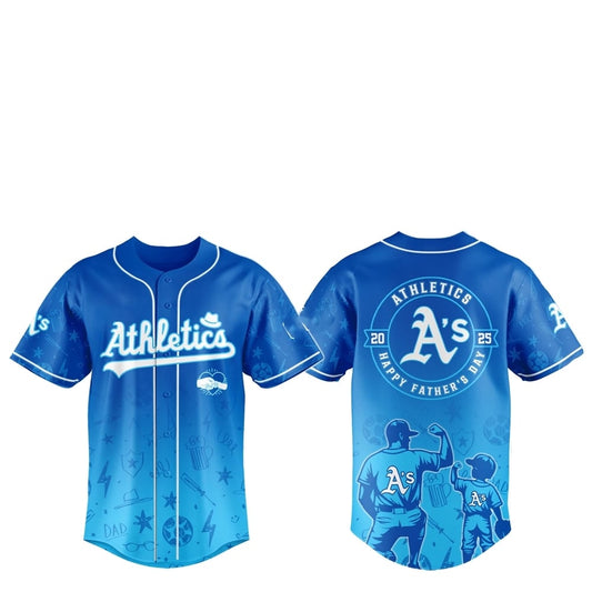 2025 Athletics Happy Father Day Baseball Jersey Combo - Grishko.com T-Shirts, Hoodie, Sweatshirt | WearSparks.com (Image 1)