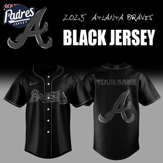 2025 Atlanta Braves Back In Black Baseball Jersey - Padres Jersey Oasis: Elevate Your Baseball Style Game T-Shirts,...