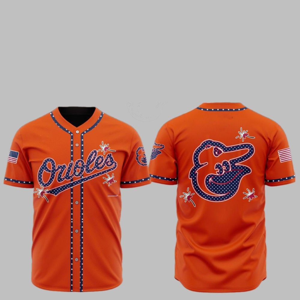 2025 Baltimore Orioles Happy Independence Day Baseball Jersey - Grishko.com T-Shirts, Hoodie, Sweatshirt (Image 1)