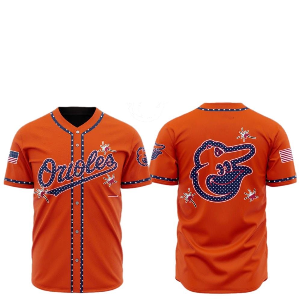 2025 Baltimore Orioles Happy Independence Day Baseball Jersey - Grishko.com T-Shirts, Hoodie, Sweatshirt (Image 2)