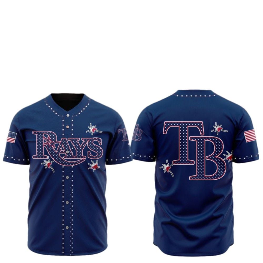 2025 Bay Rays Happy Independence Day Baseball Jersey - Grishko.com T-Shirts, Hoodie, Sweatshirt | WearSparks.com (Image 2)