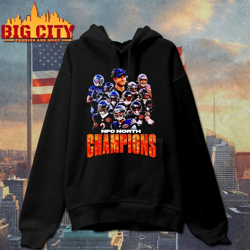2025 Bears NFC North Champions all member and coach shirt