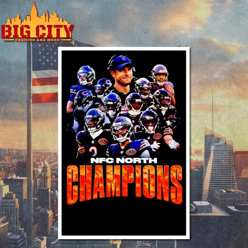 2025 Bears NFC North Champions all member and coach shirt