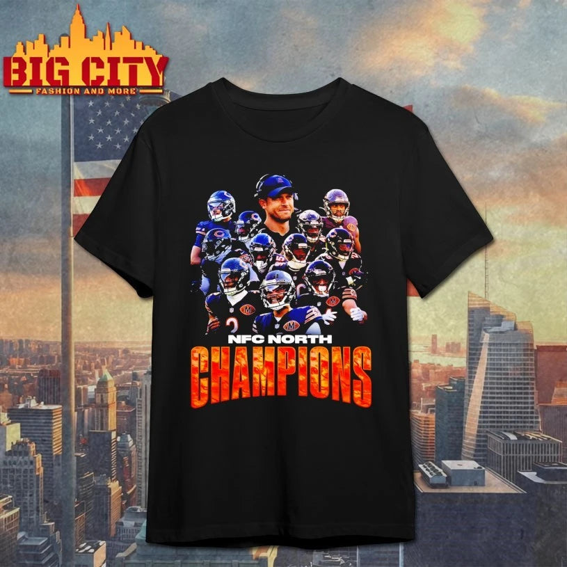 2025 Bears NFC North Champions all member and coach shirt