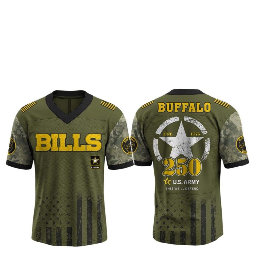 2025 Bills 250th Anniversary US Army Jersey - Grishko.com T-Shirts, Hoodie, Sweatshirt | WearSparks.com (Image 2)