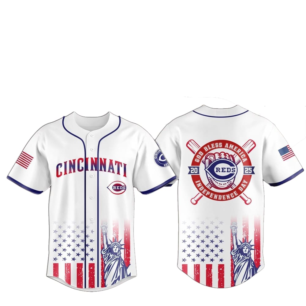2025 Cincinnati Reds 4th Of July Independence Day Jersey - Grishko.com T-Shirts, Hoodie, Sweatshirt (Image 1)